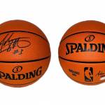 Autographed NBA basketballs